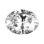 Le diamant blanc ovale
