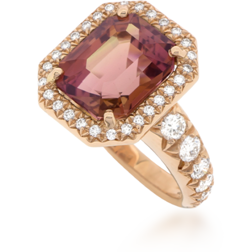 Bague tourmaline coussin