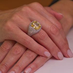 Bague diamant et pierre