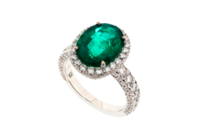 Bague de fiançaille en émeraude
