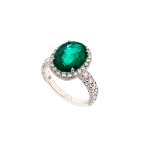 Bague de fiançaille en émeraude