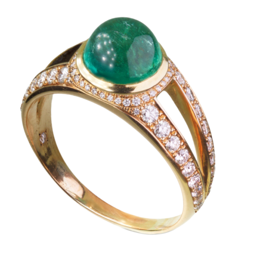 Bague Emeraude en Or jaune